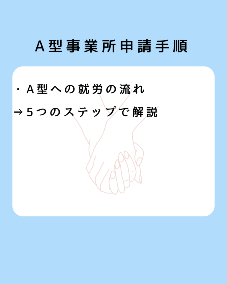A型事業所 申請書類の方法と手順